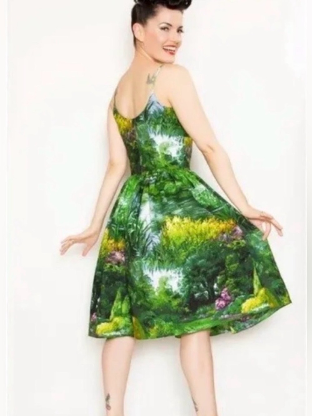 Bernie Dexter Chelsea Dress Fairview Landscape Print Size S - Picture 3 of 15